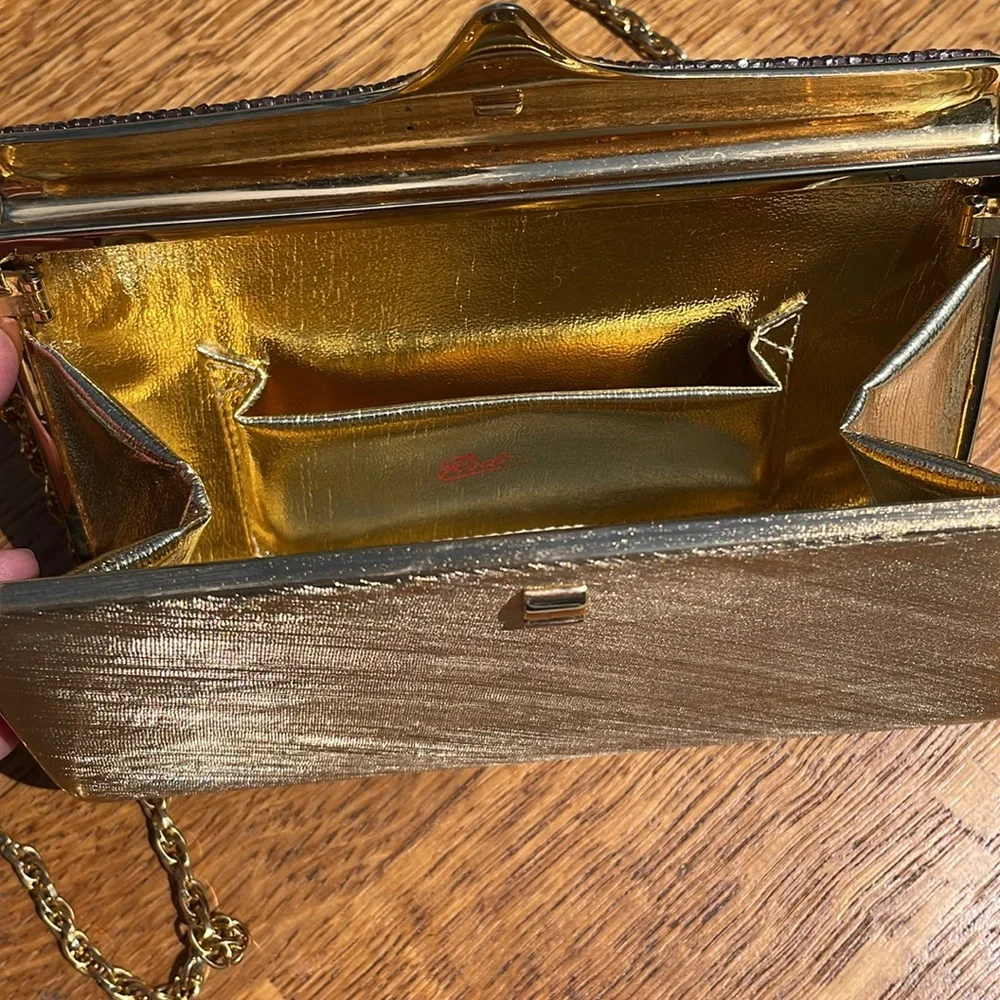 Vintage RODA Firefly clutch/jeweled strap purse